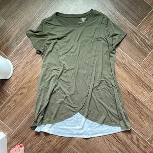 Nursing Top Olive Green Motherhood Maternity Size Medium